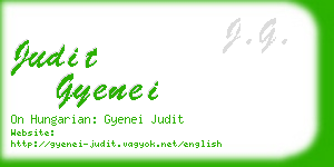 judit gyenei business card